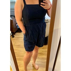 ROMPER Old Navy Size 14-16 Short Overalls / Romper Shirred Back